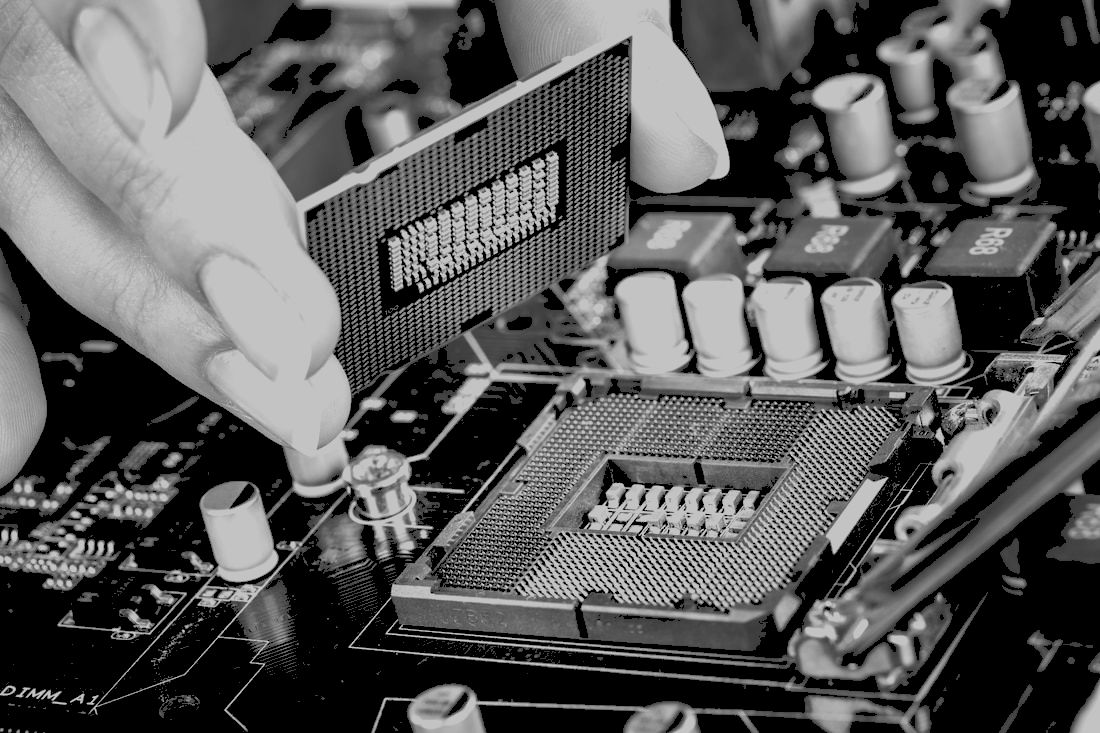 This photo is of a CPU processor replacement in a computer